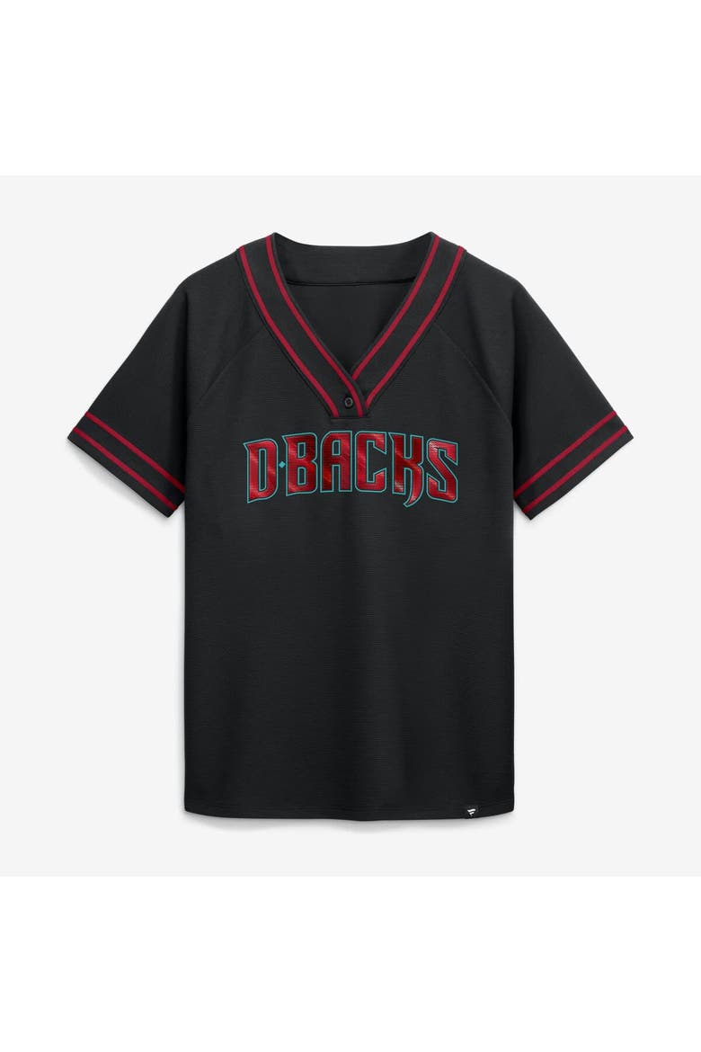 Women's Fanatics Black Arizona Diamondbacks Diva Race Ahead Raglan V-Neck T-Shirt, Alternate, color, Black