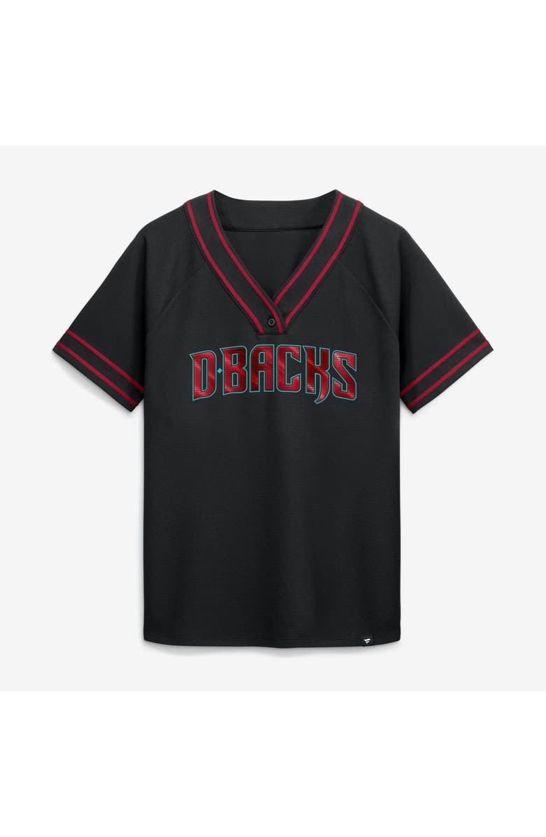 FANATICS Women's Fanatics Black Arizona Diamondbacks Diva Race Ahead Raglan V-Neck T-Shirt, Alternate, color, Black