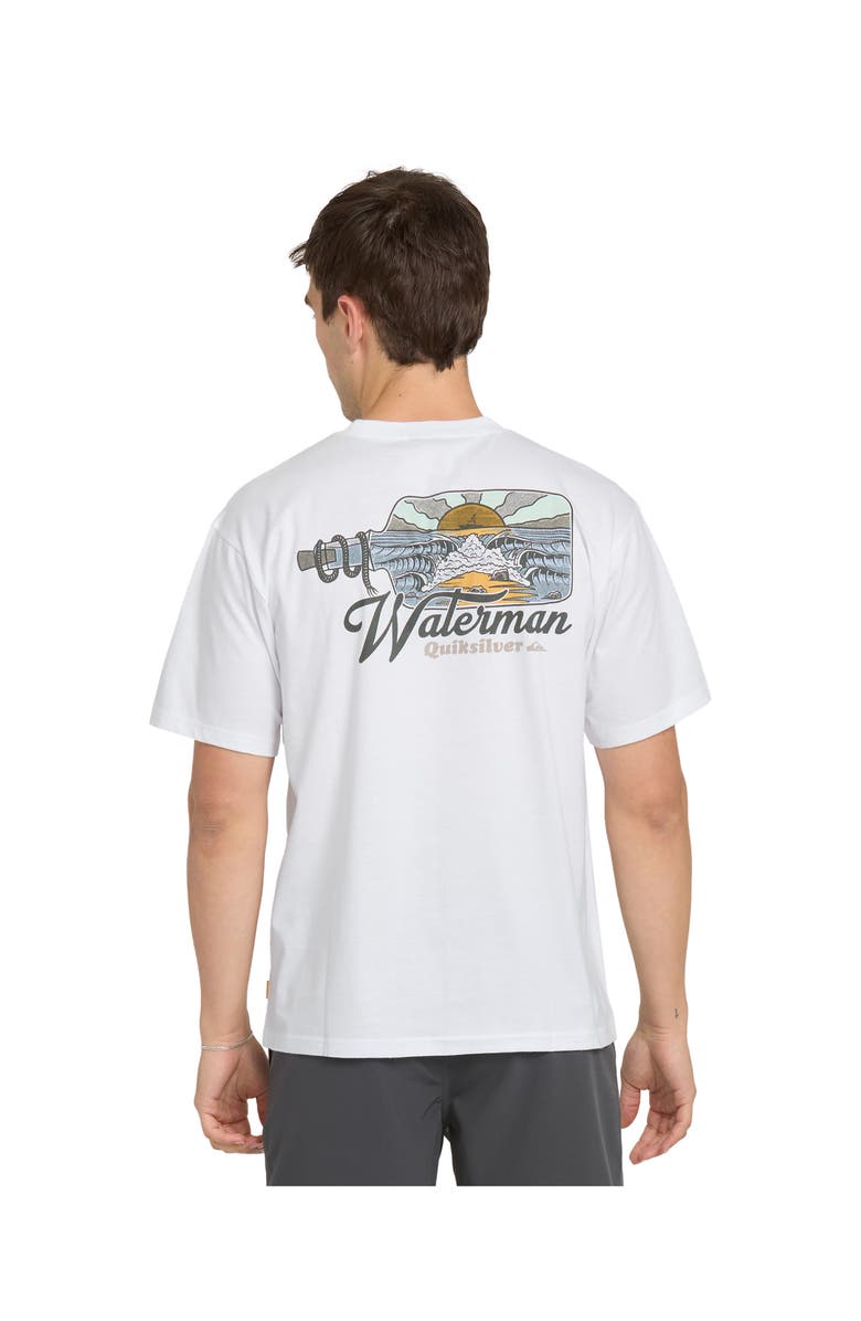Quiksilver Waterman Bottle Life Short Sleeve Shirt, Alternate, color, White