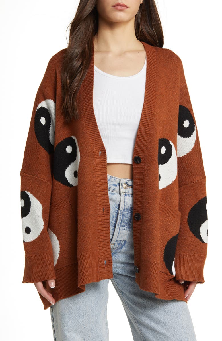 Dressed in Lala Main Character Oversize Cardigan, Main, color, 