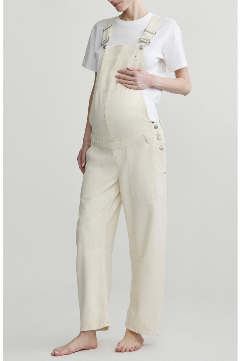 Maternity Bilie Wide Leg Overalls, Main, color, FLAX AURA