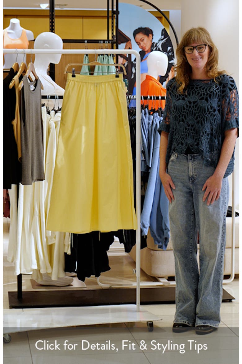 Stretch Cotton Maxi Skirt video