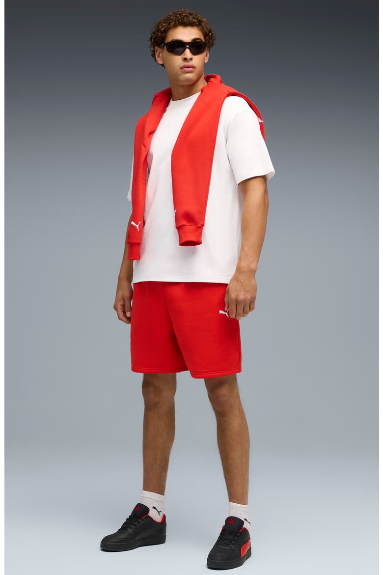 Formula 1® Essential Logo Fleece Sweat Shorts, Alternate, color, POP RED