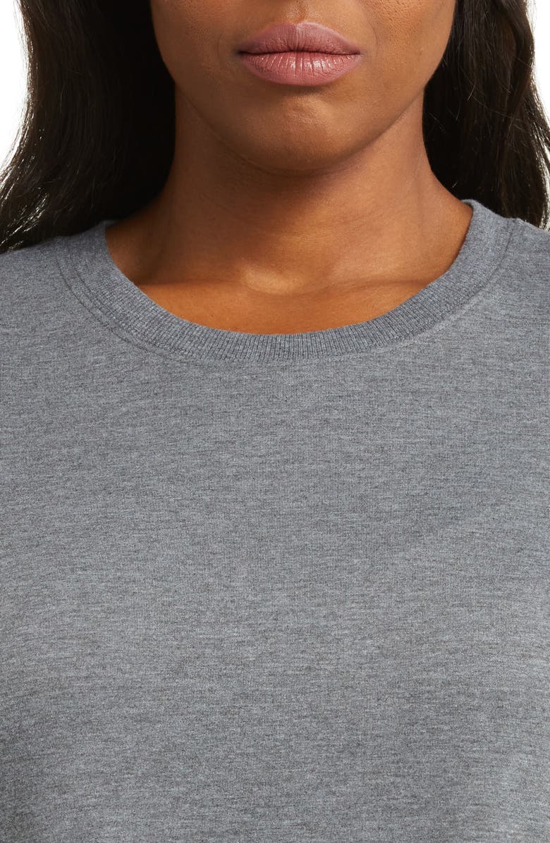 Caslon<sup>®</sup> So Soft Ruffle Hem Long Sleeve Sweatshirt Dress, Alternate, color,