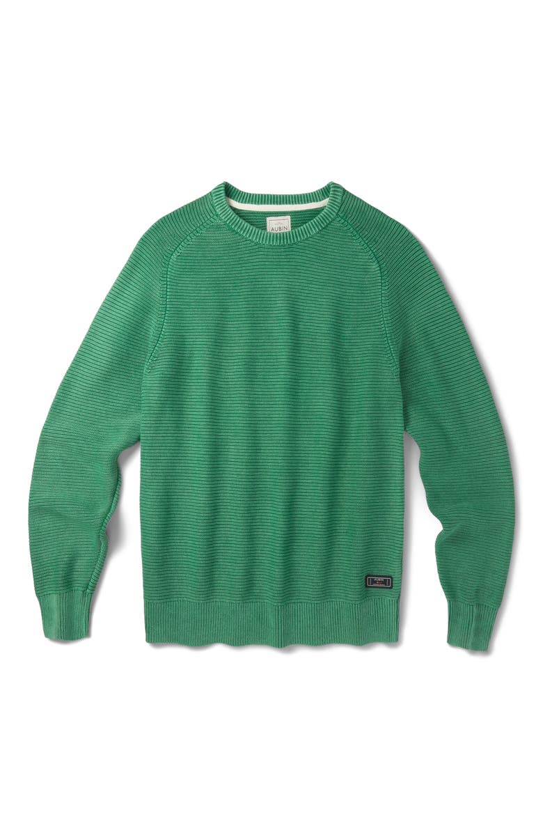 Aubin Saxilby Tuck Stitch Crew Neck Jumper, Alternate, color, Green