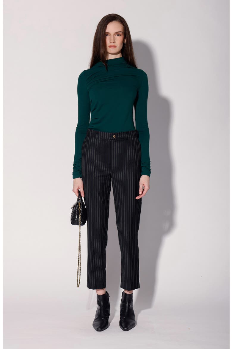 Celia Ruched Long Sleeve Top, Alternate, color, HUNTER