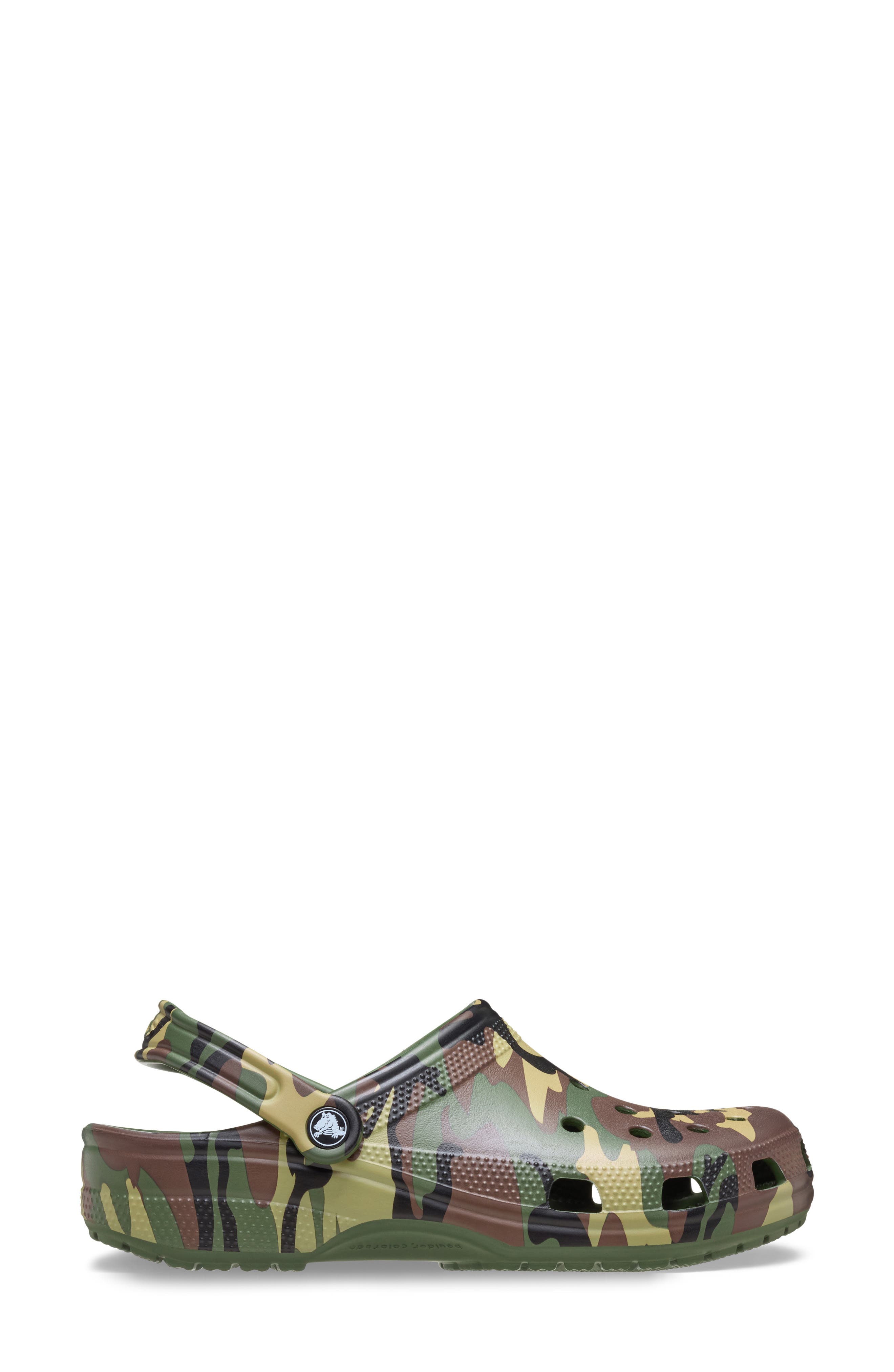 CROCS Classic Camo Print Clog, Alternate, color, Army Green Multi