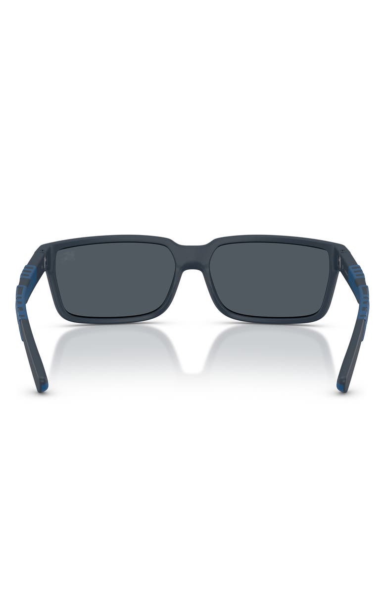 Burberry 61mm Rectangle Sunglasses, Alternate, color, Matte Blue / Dark Grey