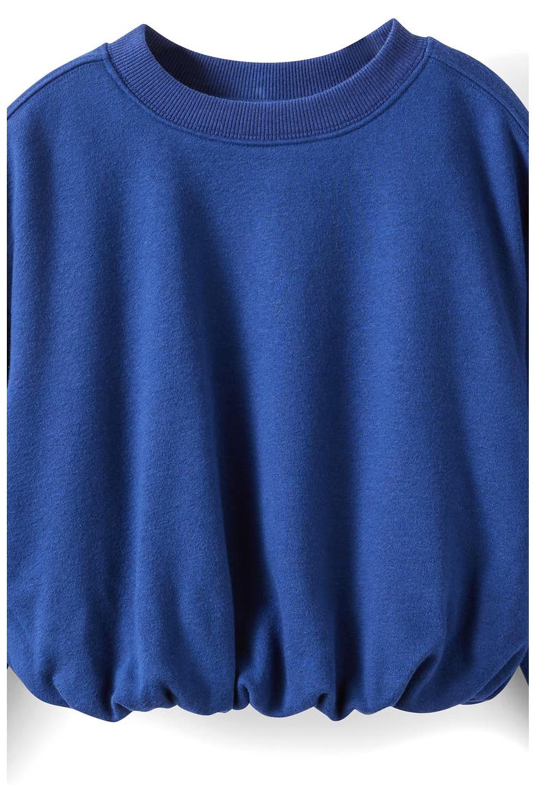 Kid's Sienna Bubble Hem Oversize Crew, Alternate, color, Denim Navy