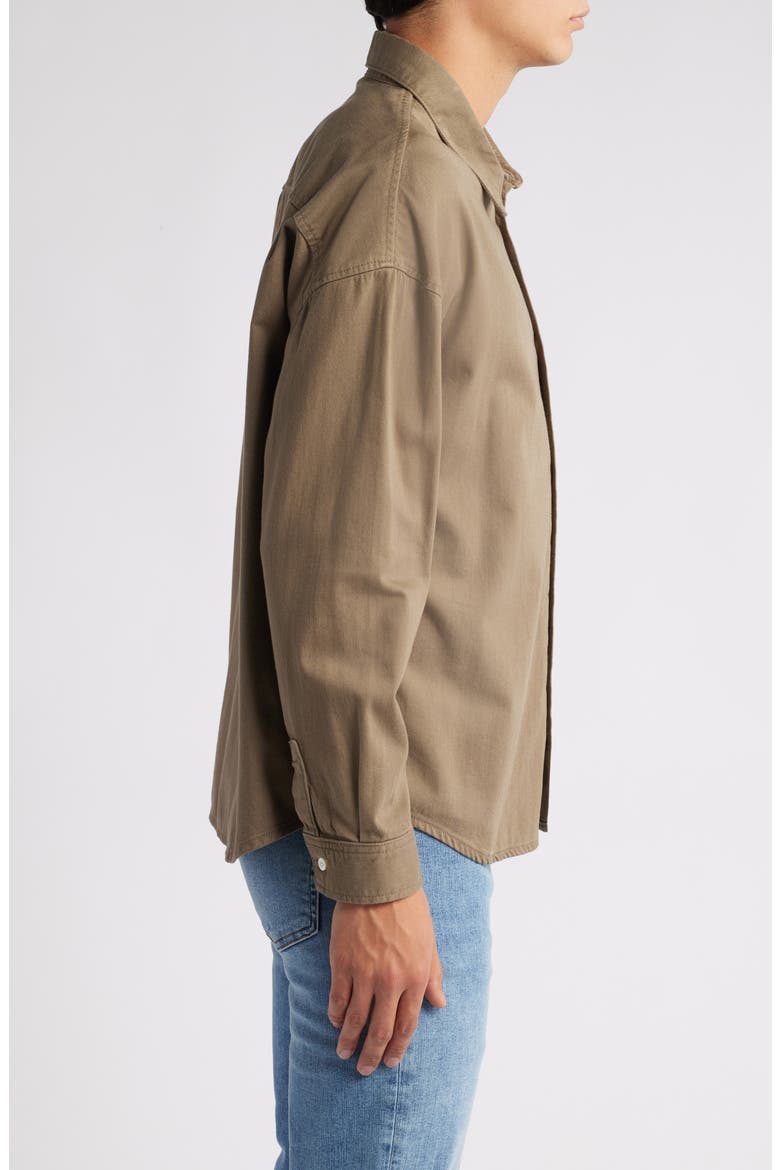 Relaxed Fit Denim Button-Up Shirt, Alternate, color, TAUPE