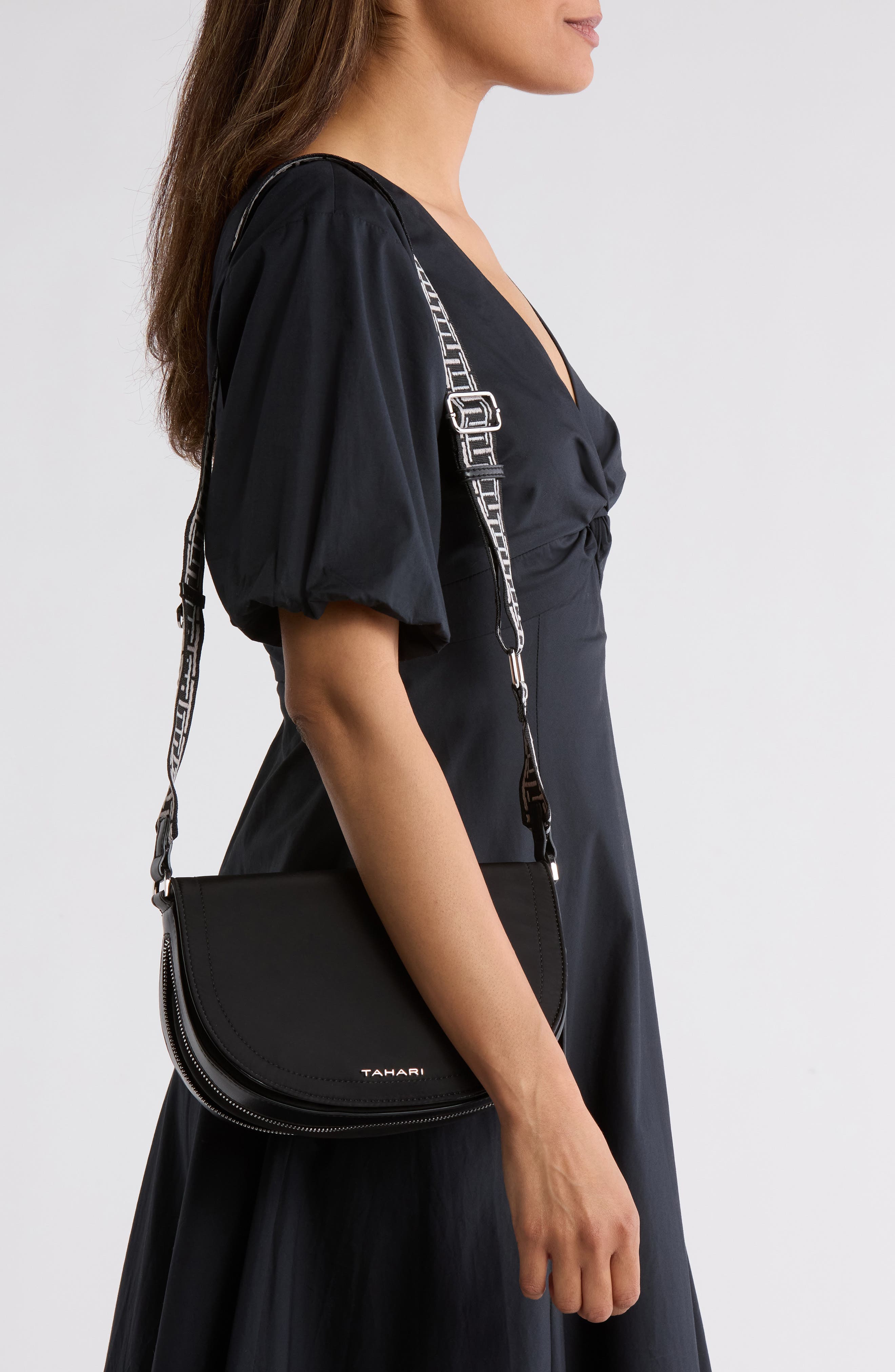 Tahari Marcy Expandable Crescent Crossbody Bag, Alternate, color, 