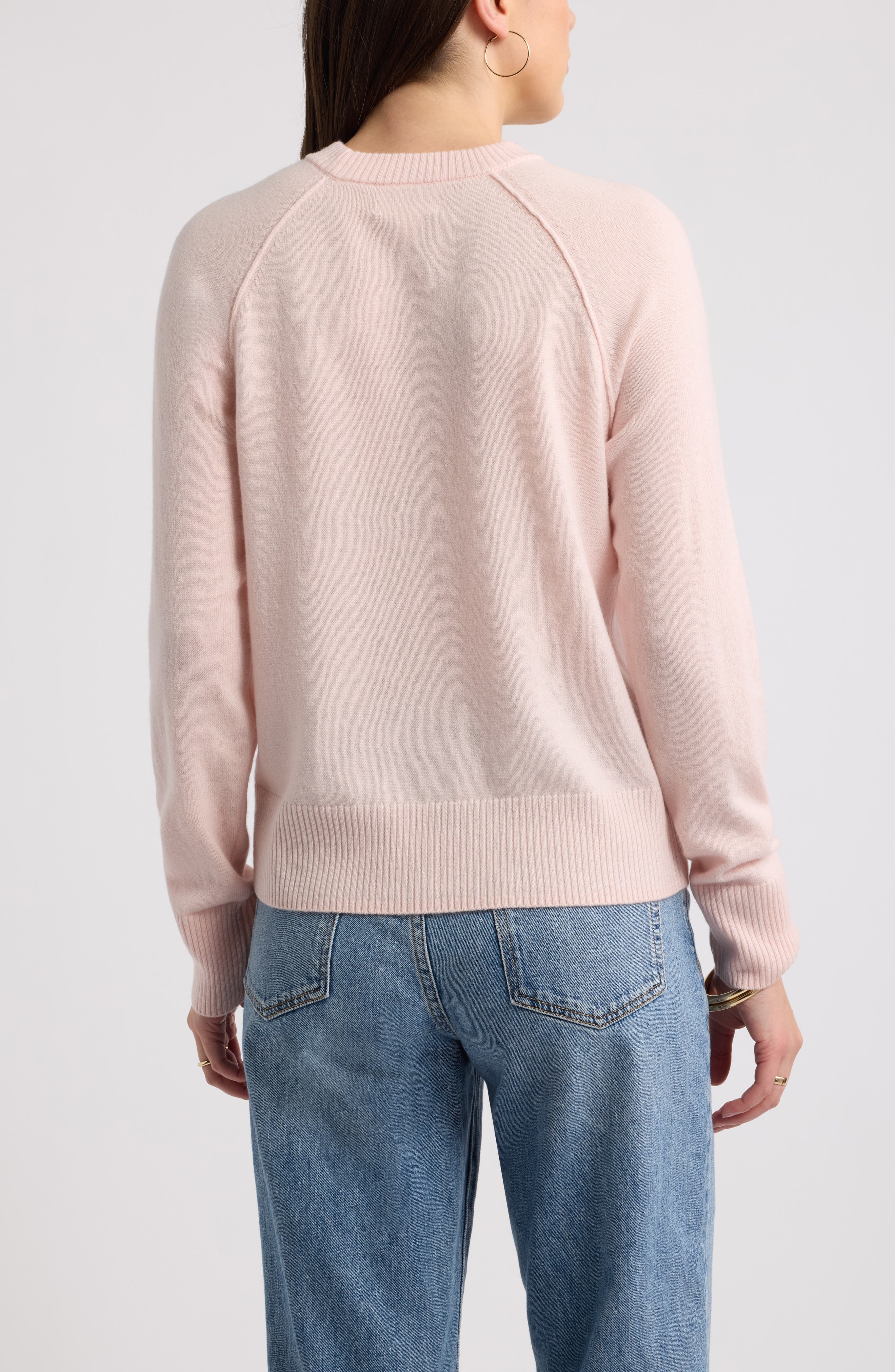 Caslon® Wool & Cashmere Heart Intarsia Sweater (Women) | Nordstrom
