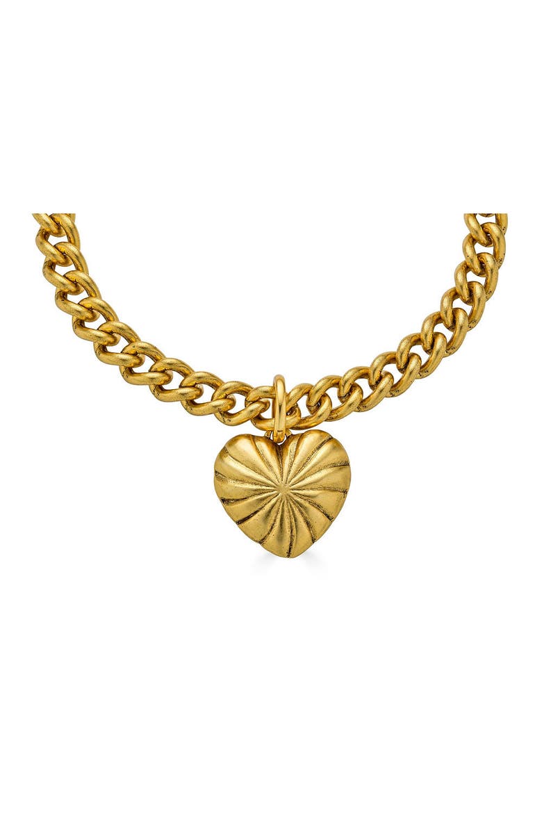 Grateful Heart Necklace, Alternate, color, Gold