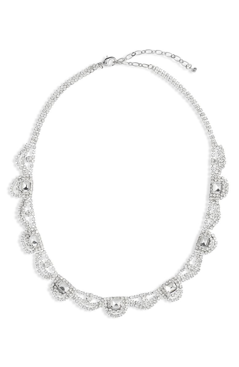 CRISTABELLE Crystal Bib Necklace, Main, color, 