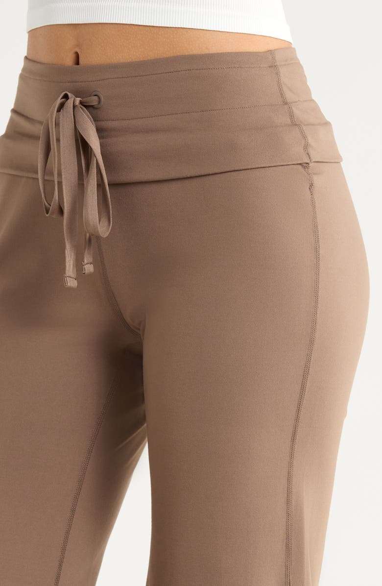 Free People FP Movement Quick Step Drawstring Flare Pants, Alternate, color, Sandstorm