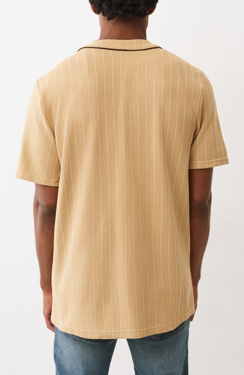 True Religion Logo Baseball Jersey, Alternate, color, Travertine