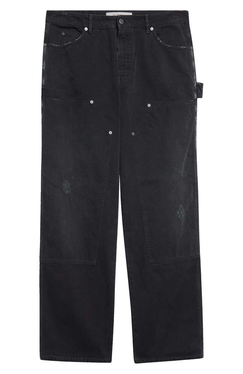 Golden Goose Journey Distressed Cotton Painter Pants, Alternate, color, Black