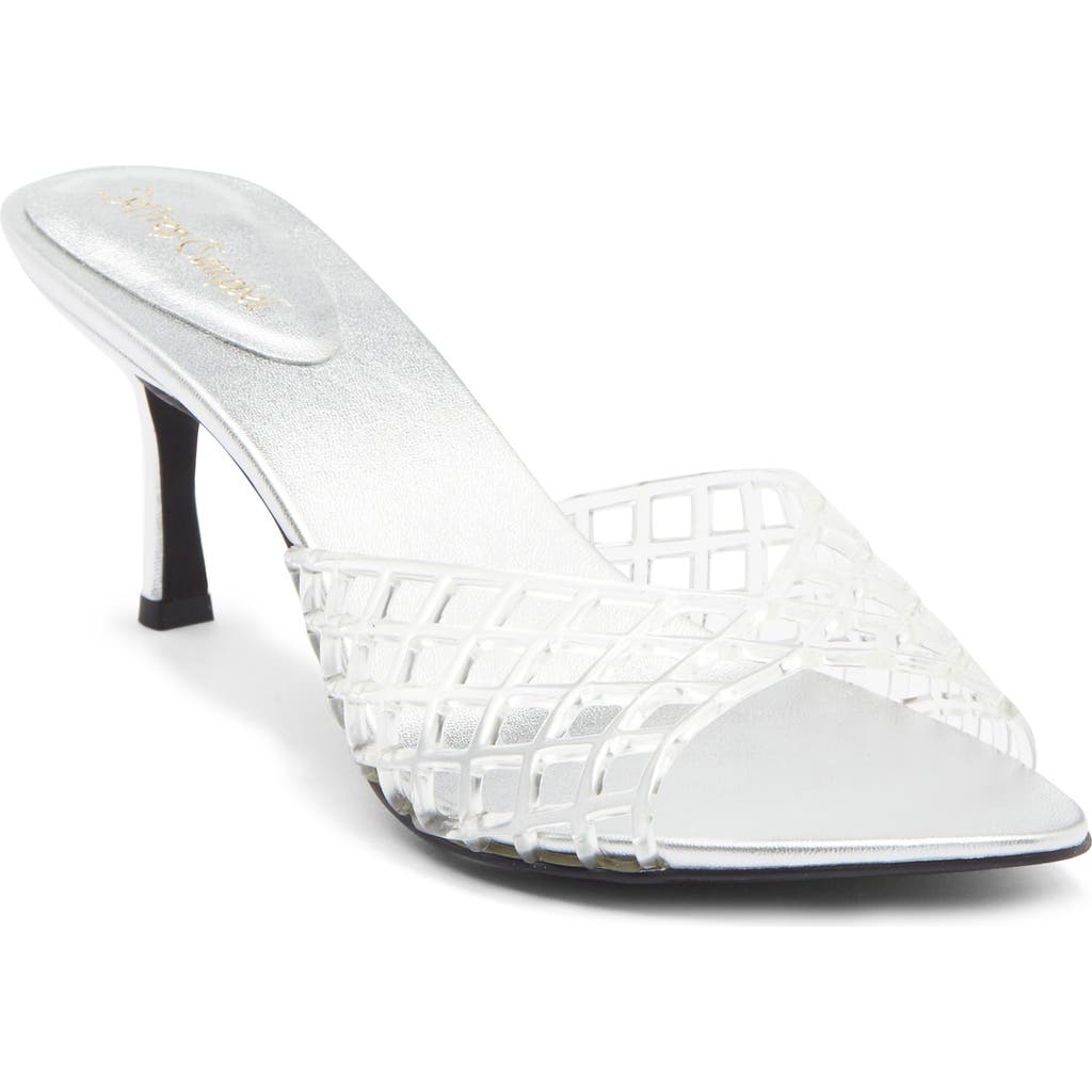 Jeffrey Campbell Seablue Jelly Slide Sandal In White
