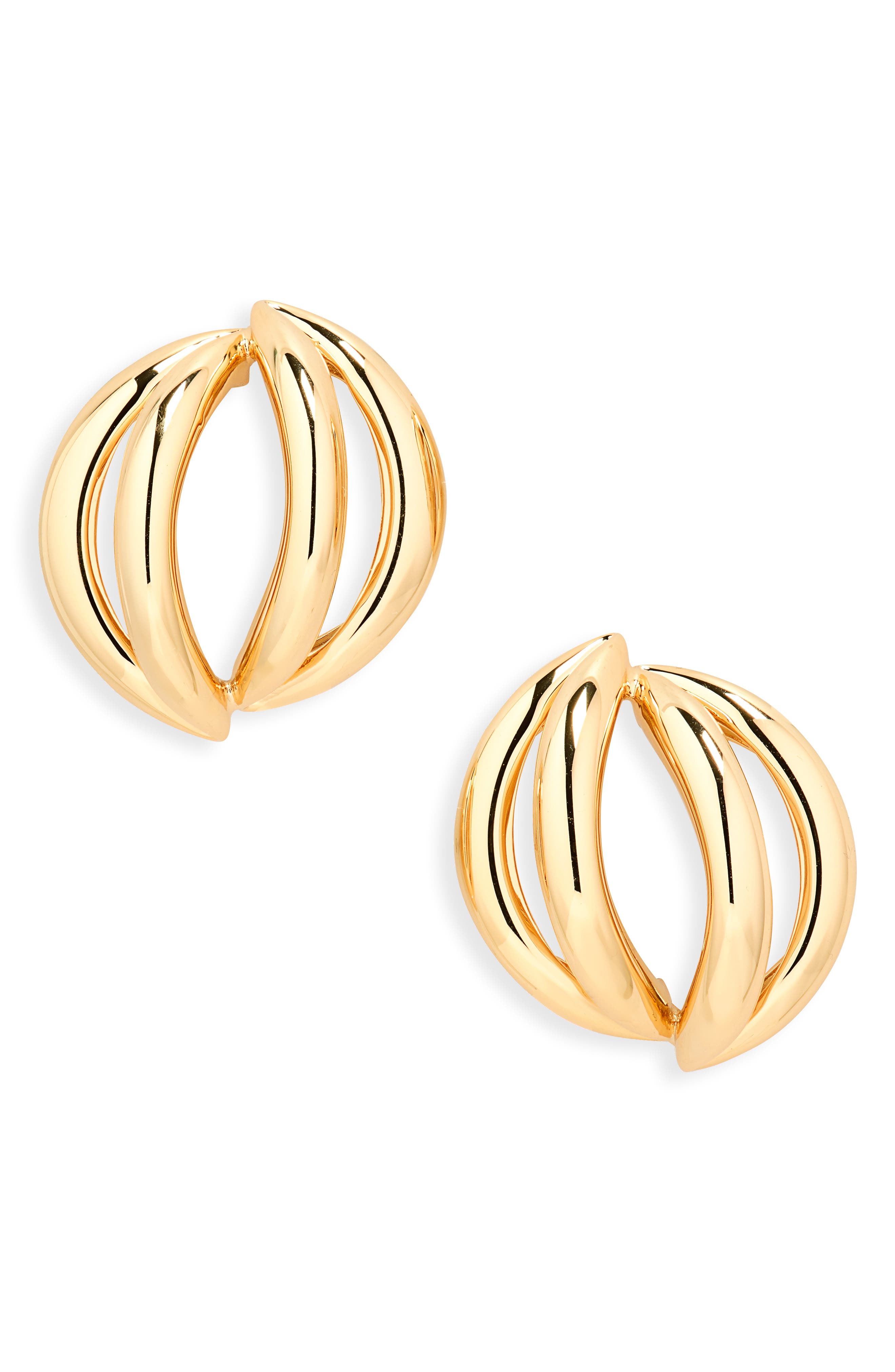 Jennifer Fisher Interocking Small Drop Earrings In Gold