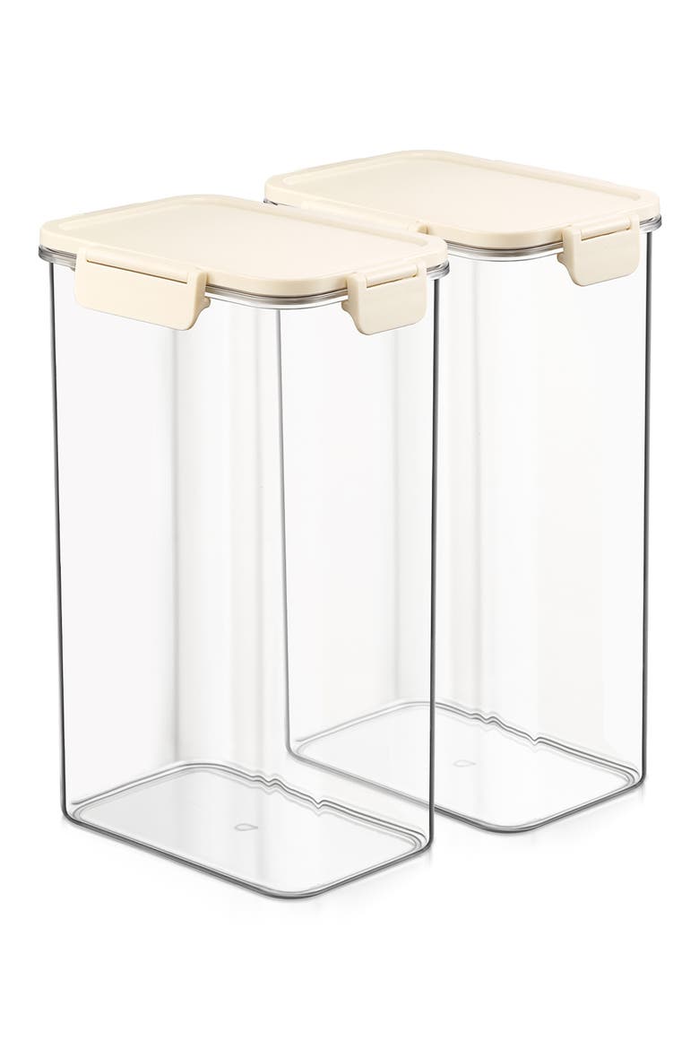 Set of 2 Airtight Food Storage Containers, Main, color, NO COLOR