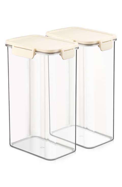 Set of 2 Airtight Food Storage Containers