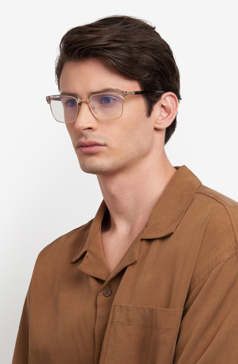 David Beckham Eyewear 54mm Rectangular Optical Glasses, Alternate, color, 