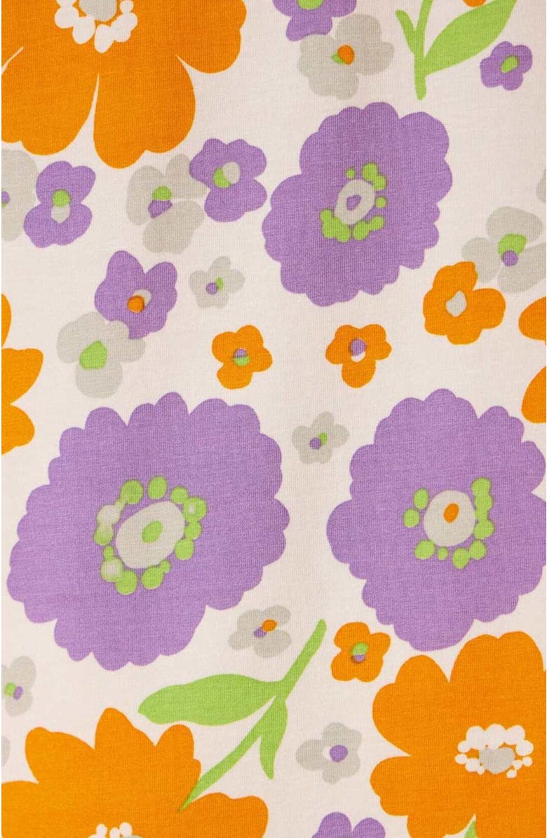 The Cat's Pajamas Pima Knit Pullover Set Floral, Alternate, color, Popping Pansies