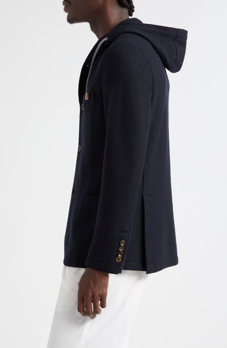 Eleventy Boiled Wool Hooded Sport Coat, Alternate, color, 