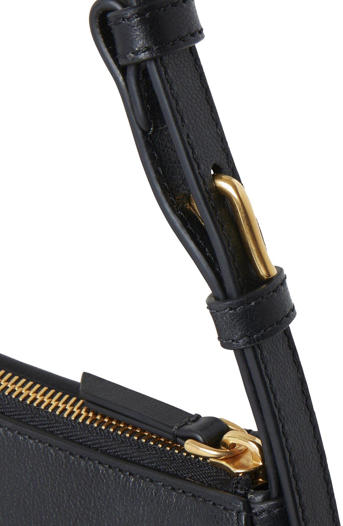 Mulberry Clovelly Leather Shoulder Bag, Alternate, color, Black