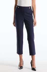 Laundry by Shelli Segal Tab Detail Straight Leg Pants