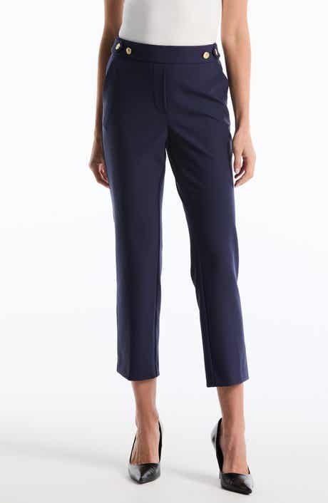 Laundry by Shelli Segal Tab Detail Straight Leg Pants