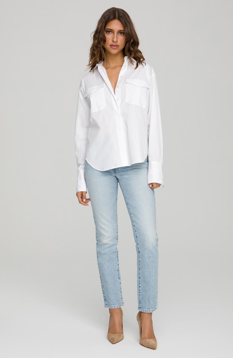 Good American The Good Shirt, Alternate, color, White