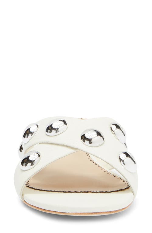 Cinq À Sept Grace Studded Slide Sandal In White