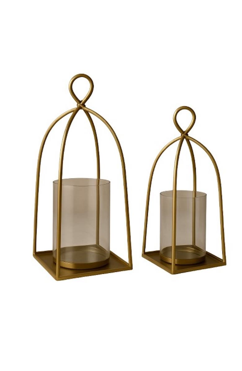 Raiz Studio Bend Hurricane Holder, Main, color, Gold - Tall