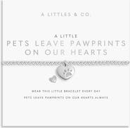 A Littles & Co A Little 'Pets Leave Pawprints On Our Hearts' Bracelet In Silver Plating