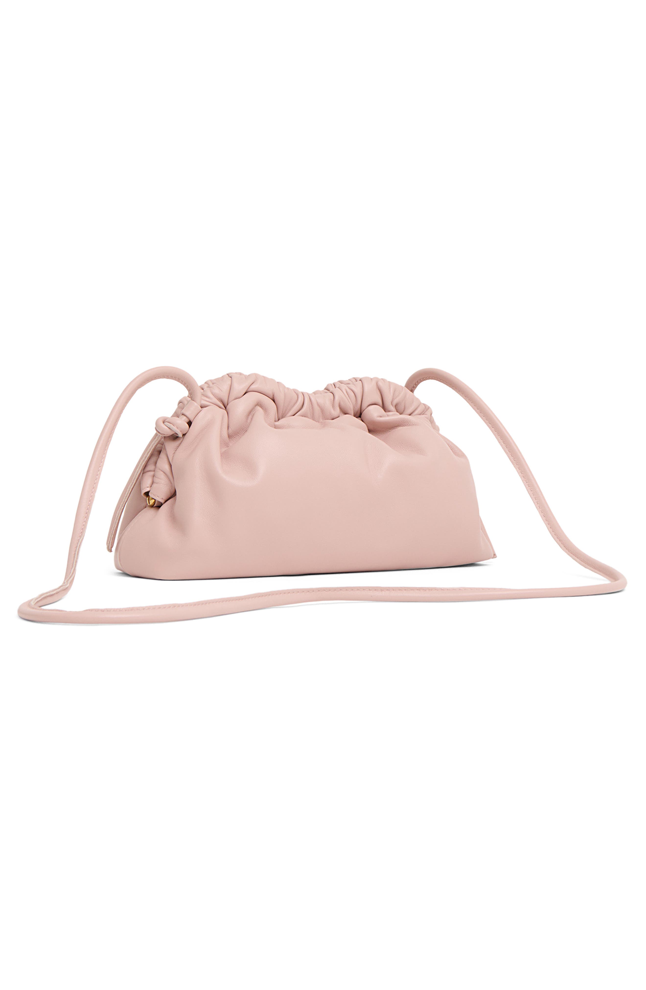 Mini Cloud Leather Clutch, Alternate, color, ZUCCHERO