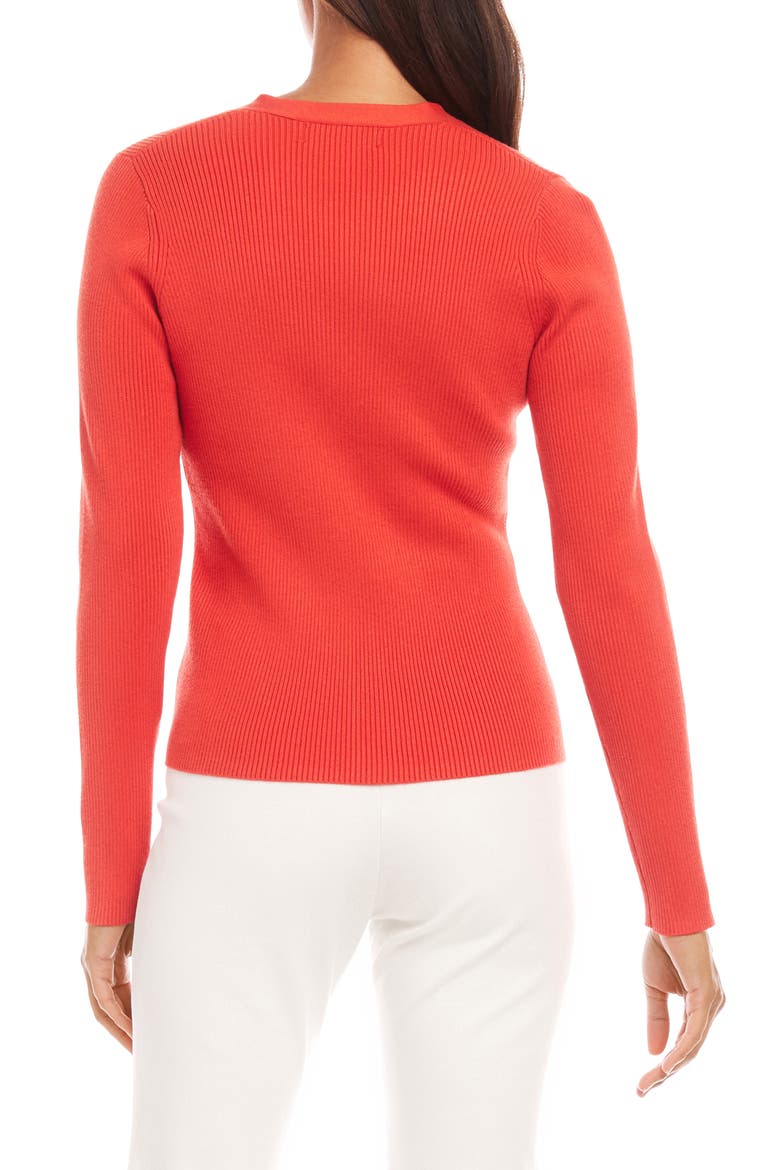 Rib Cardigan, Alternate, color, ORANGE