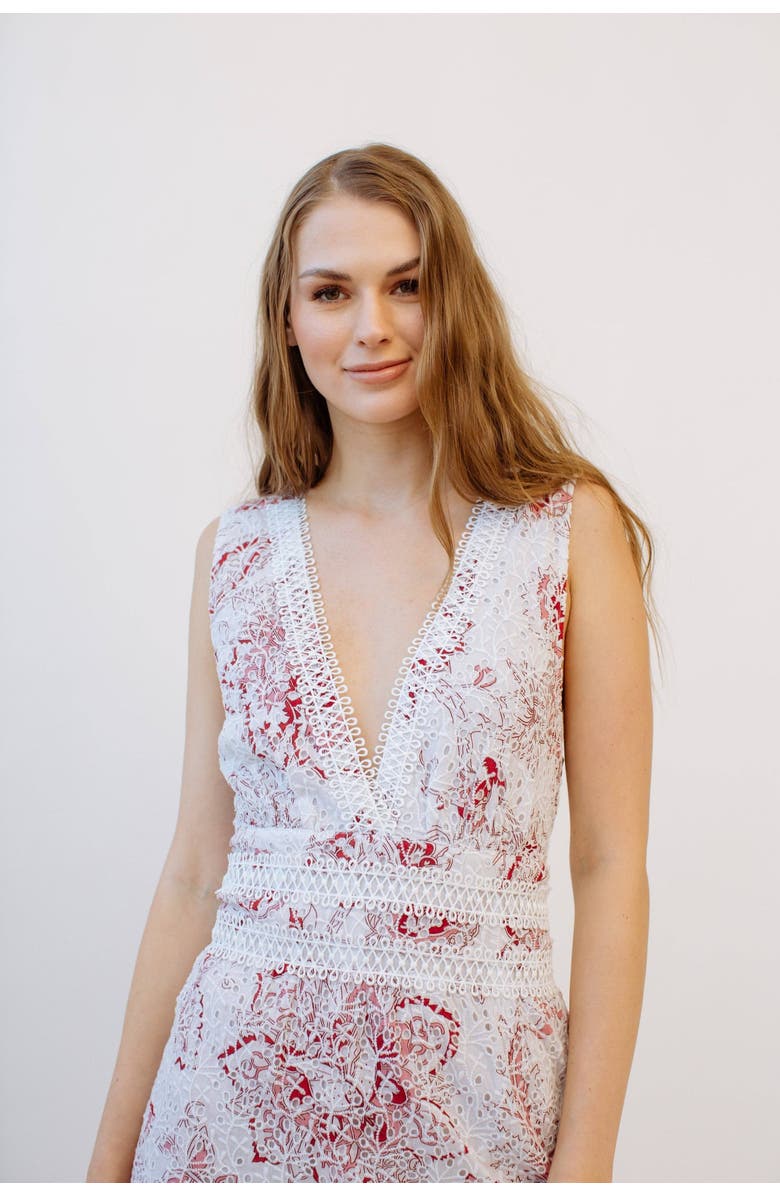 GUADALUPE DESIGN Naina Short Dress, Alternate, color, Red