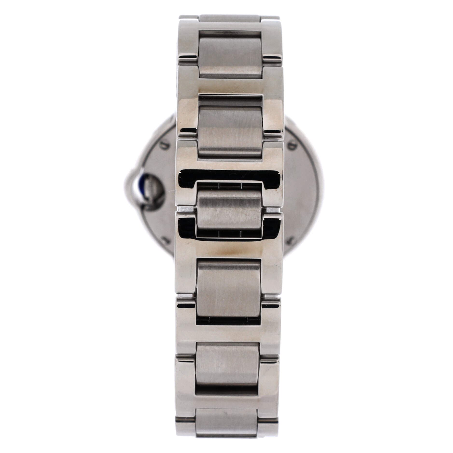 Ballon Bleu de Cartier Quartz Watch Stainless Steel with Diamond Markers 28, Alternate, color, Metallic Silver