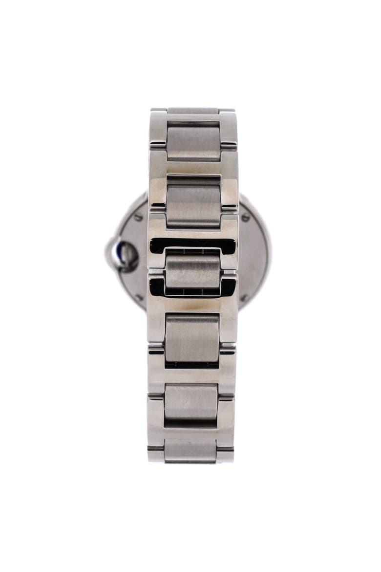 Ballon Bleu de Cartier Quartz Watch Stainless Steel with Diamond Markers 28, Alternate, color, Metallic Silver