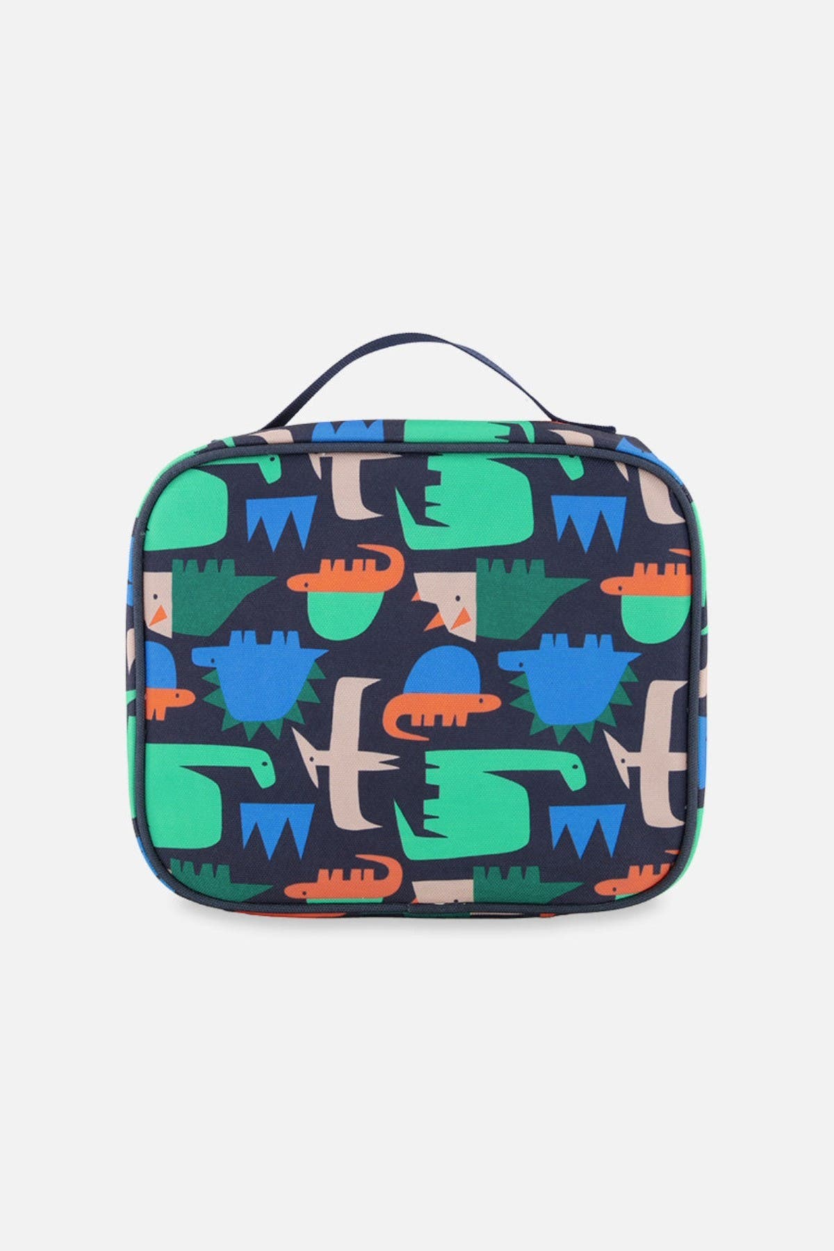 Deux par Deux Dinosaur Playful Durable Compact Snack Box, Alternate, color, Blue Dinosaur Print