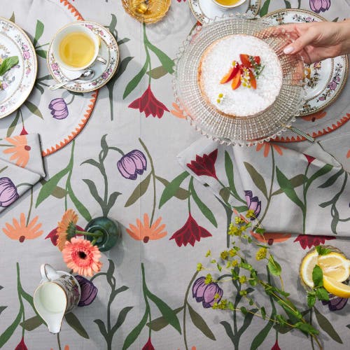 Sophie Williamson Design Tablecloth Picnic On The Meadow In Multi