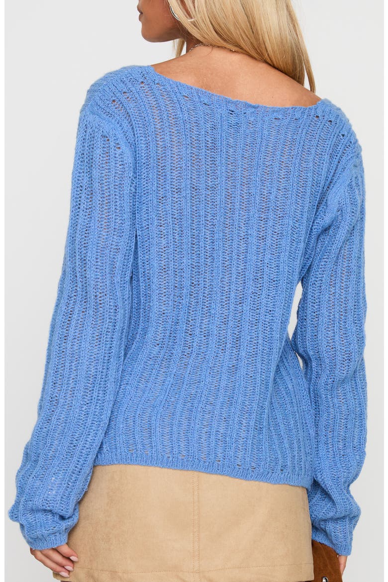 Lenker Asymmetric Button Cardigan, Alternate, color, BLUE