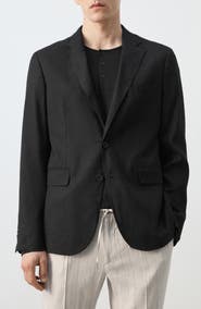 MANGO Slim Fit Linen Blend Sport Coat