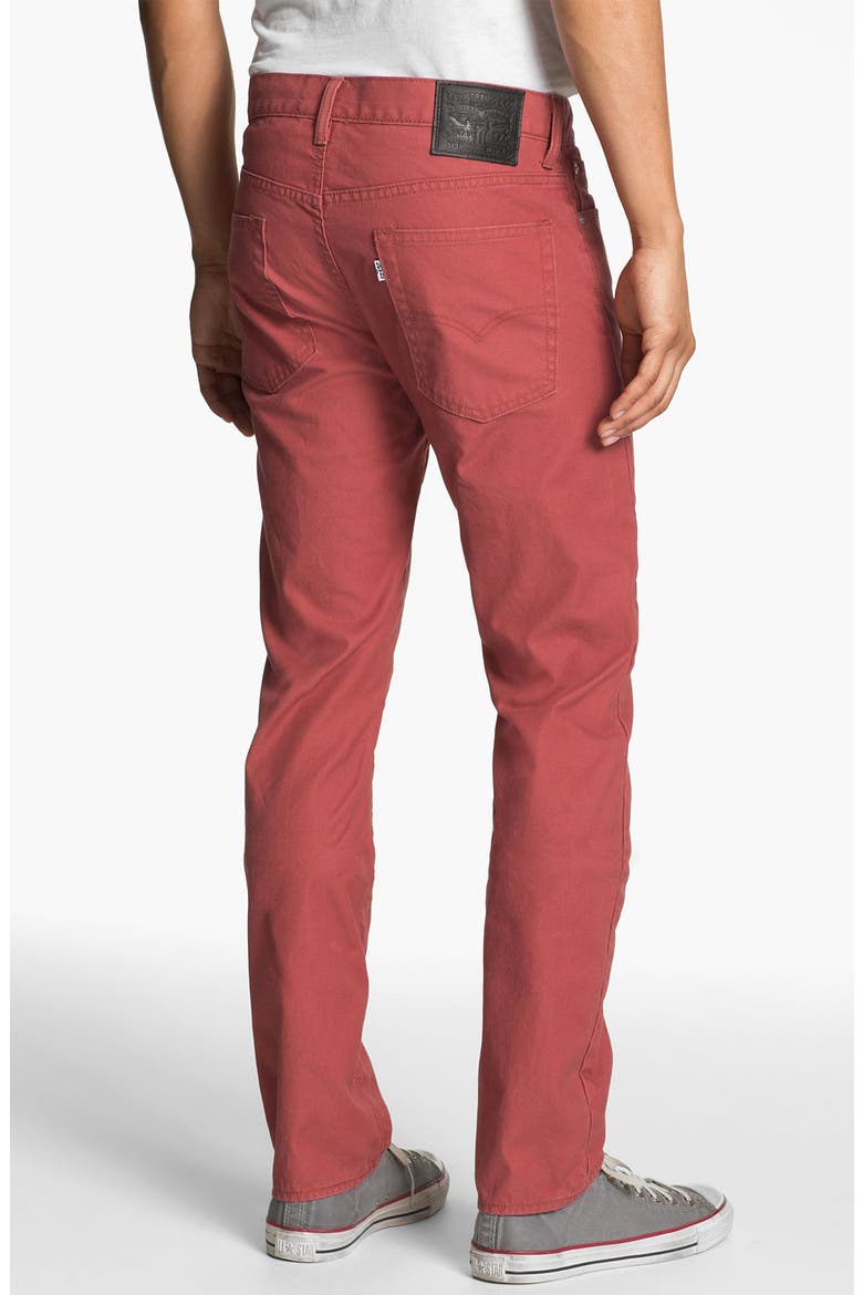 Levi's® '513™' Slim Straight Leg Canvas Pants, Alternate, color, COWHIDE