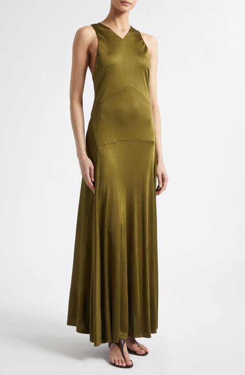 Naia Satin Jersey Maxi Dress