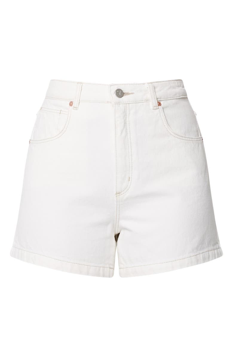 ABRAND Venice High Waist Denim Shorts, Alternate, color, Western White