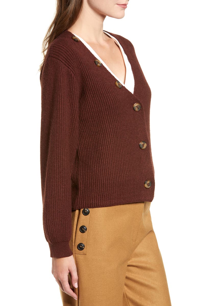 CHRISELLE LIM COLLECTION Chriselle Lim Cleo Button Detail Cardigan, Alternate, color,