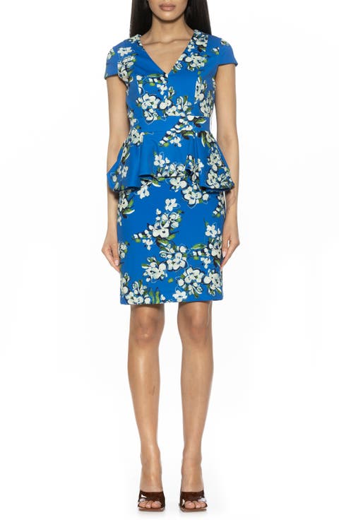 Willow V-Neck Cap Sleeve Sheath Dress