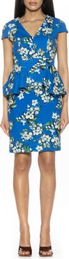 Alexia Admor Willow V-Neck Cap Sleeve Sheath Dress